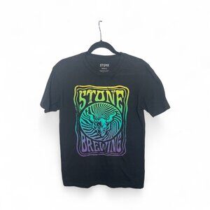 Stone Brewing Small Adult Black Shirt Brewery Beer Womens Rainbow Psychedelic
